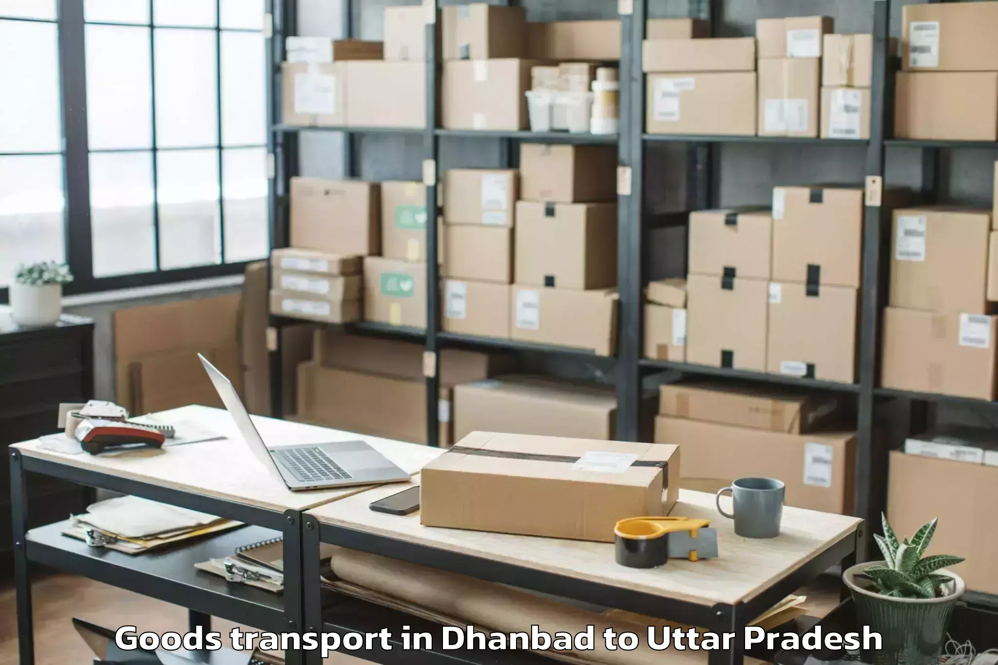 Hassle-Free Dhanbad to Mohanlalganj Goods Transport